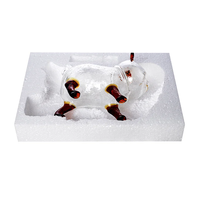 Cat Shaped Large Glass Decanter – 1000ml With Airtight Stopper - View #6