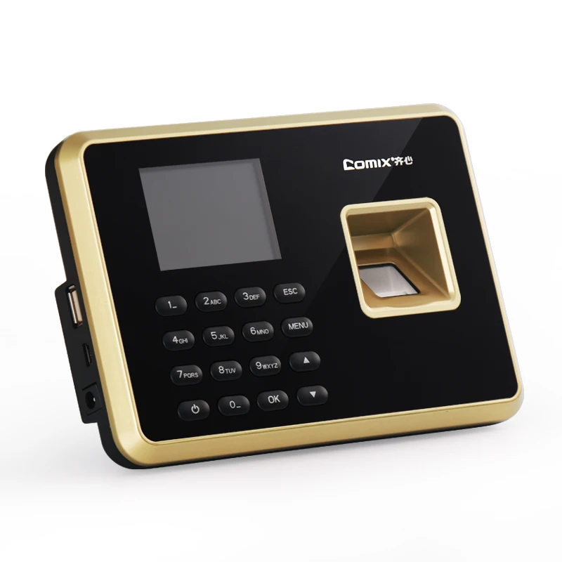 Biometric and Finger Print Employee Recognition Temperature Scanner and Time Electronic Attendance Machine for Comix