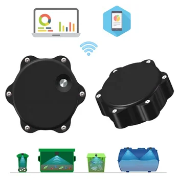 IP68 Wireless Smart IoT Waste Bin Ultrasonic Garbage Trash Bin Fill Level Detector Sensor LoRaWAN for Waste Management