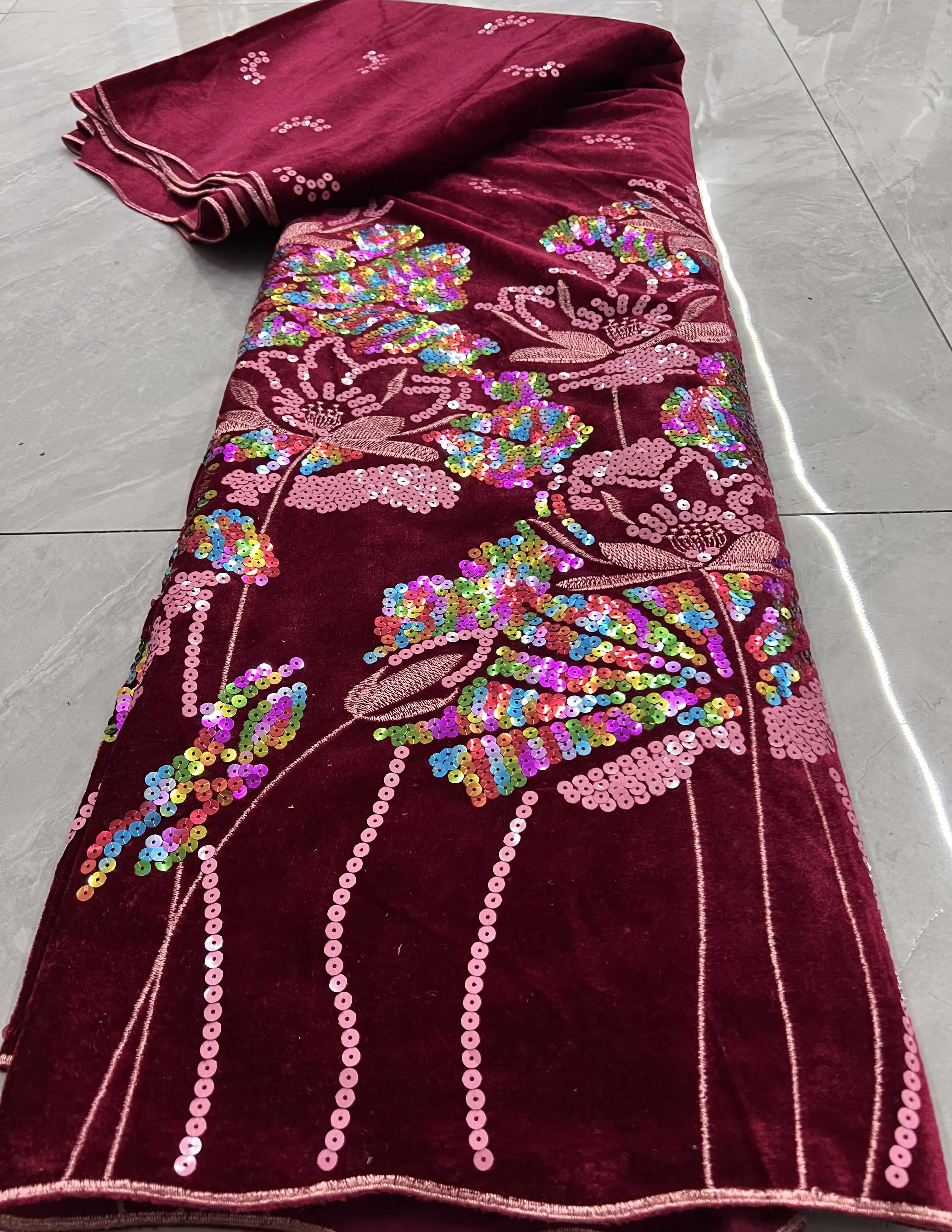 Alibaba.com: Mikemaycall MY61 Green African Velvet Lace Fabric