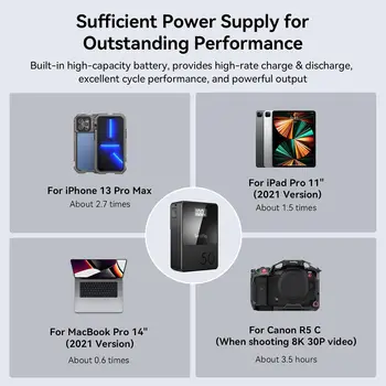 Small Rig V Mount Battery VB50, 3400mAh 50Wh 14.8V Mini V-Mount Battery Support 45W PD USB-C Fast Charger - 3579 product image