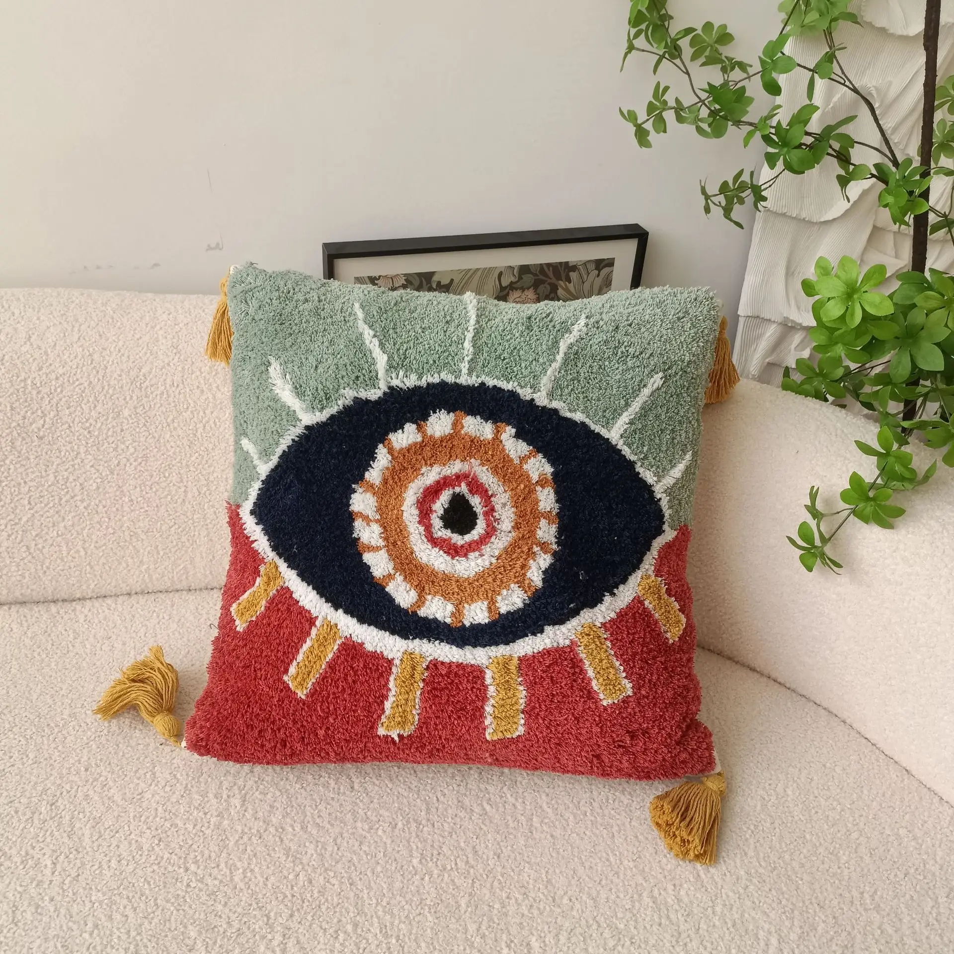 Hot Lumbar Cushion Cover For Bed Sofa Decorative Cushions Evil Eyes