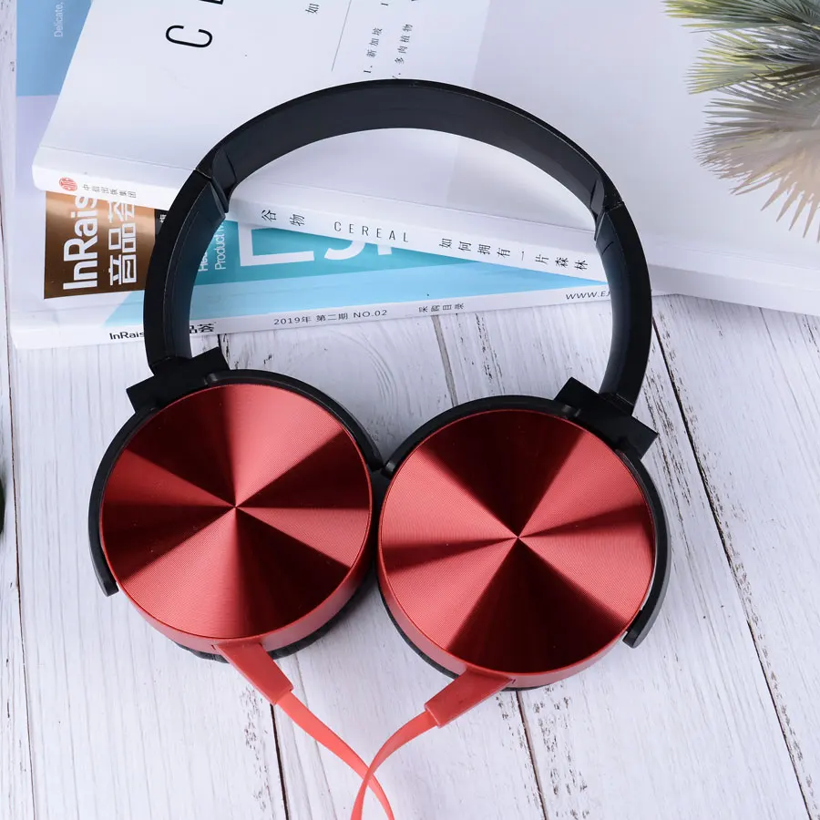 
 Складной металлический игровая гарнитура наушники Экстра с проводом, регулятор баса, наушник для ди-джей с микрофоном  