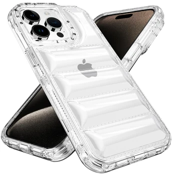 transparent down jacket design 3 in 1 Phone Cases  For iPhone 15 Pro Max