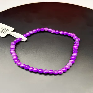 Elegant and Luxurious Natural Purple Jade Crystal Beaded Bracelets for Gift Occasions