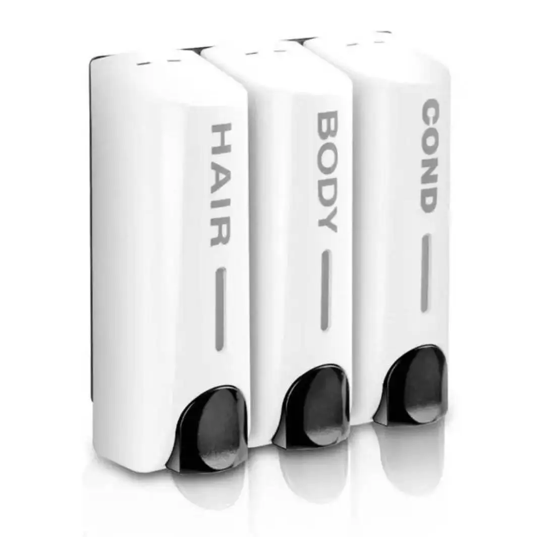 Dispensador triple de pared para hotel
