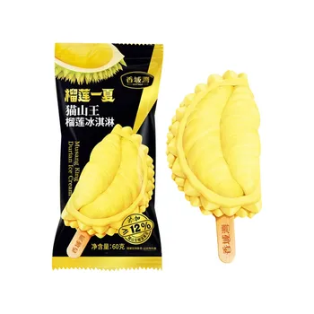 Chinese 3D Fruit Shaped Ice Cream Durian Flavored Ice Cream