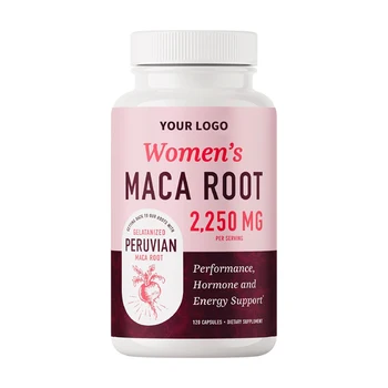 Women  Peruvian Maca Pills with Black Pepper Herbal Supplement to Support Energy Hormone Balance Menopause
