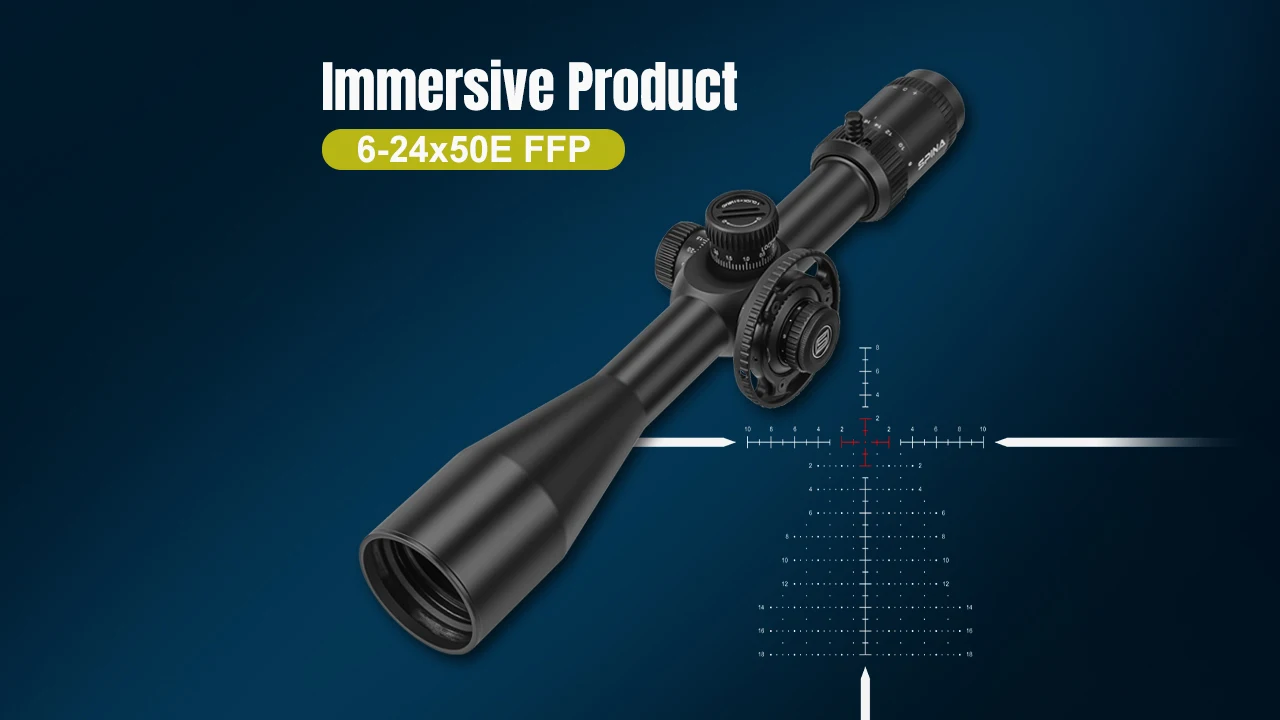 6-24x50 Ffp Ir Optics Scope Hunting Fully Multi-coated Illuminated ...