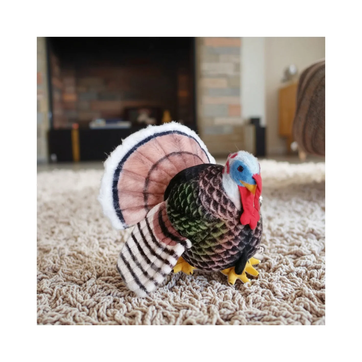 Custom Cheap Colorful Turkey Soft Stuffed Super Soft Plush Kids Toy Unisex Cotton and Polyester with PP Filling  Babys Gift