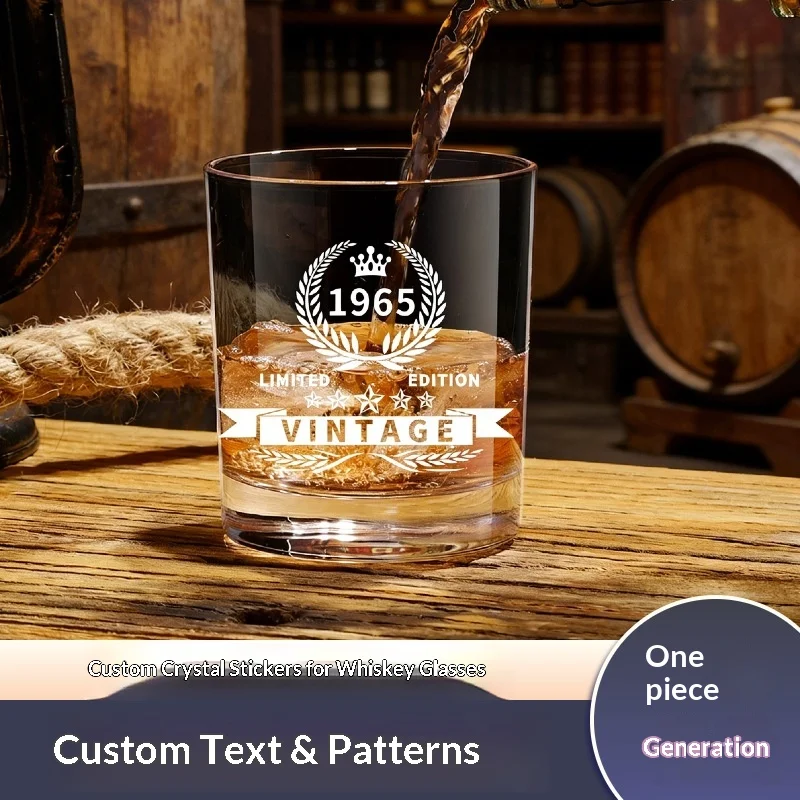 ‘s Best-selling Whiskey Glass Handmade Transparent Liquor Cup Customizable for Father’s Day Gift preview 2