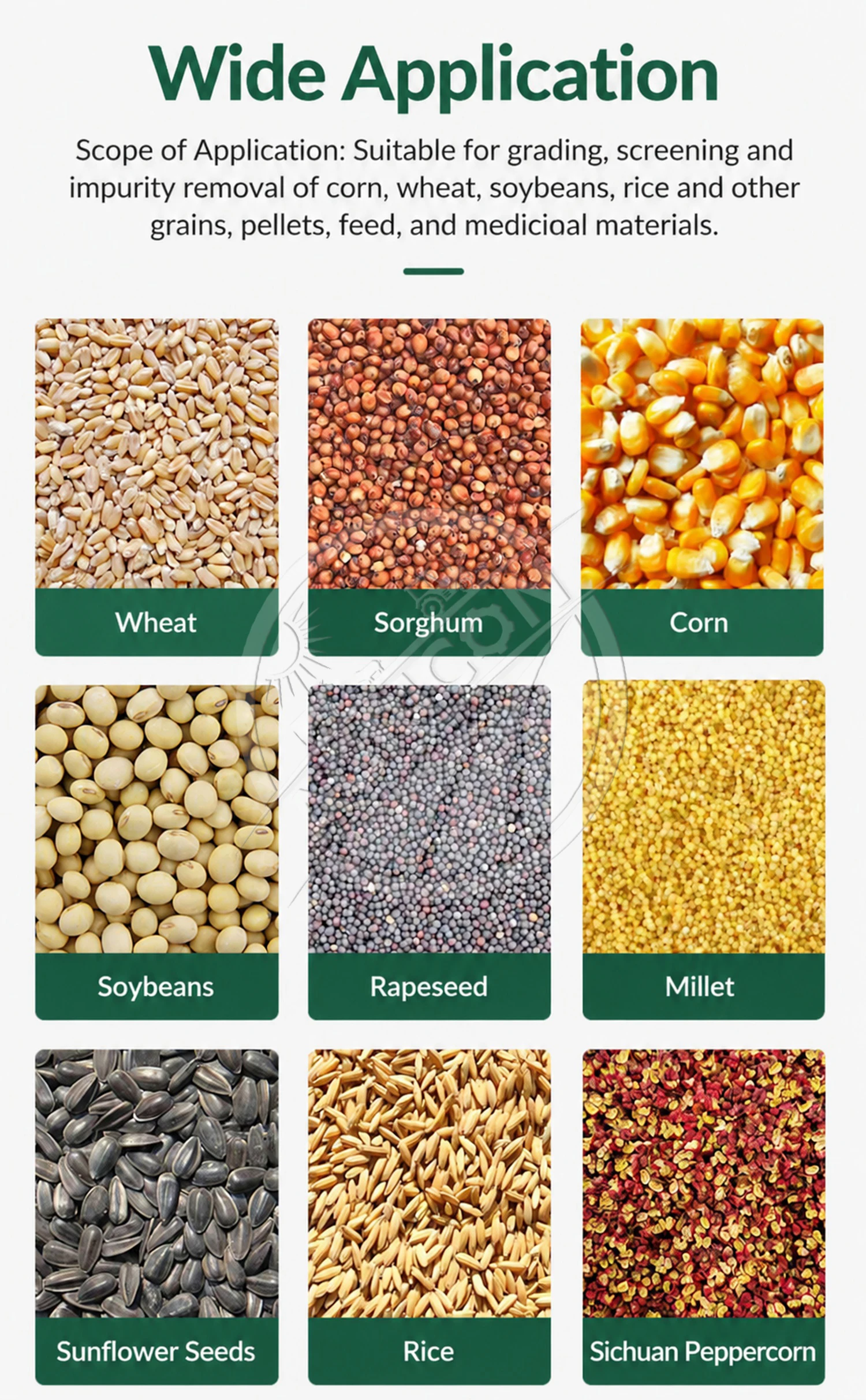 Air Suction Crop Sizing Machine