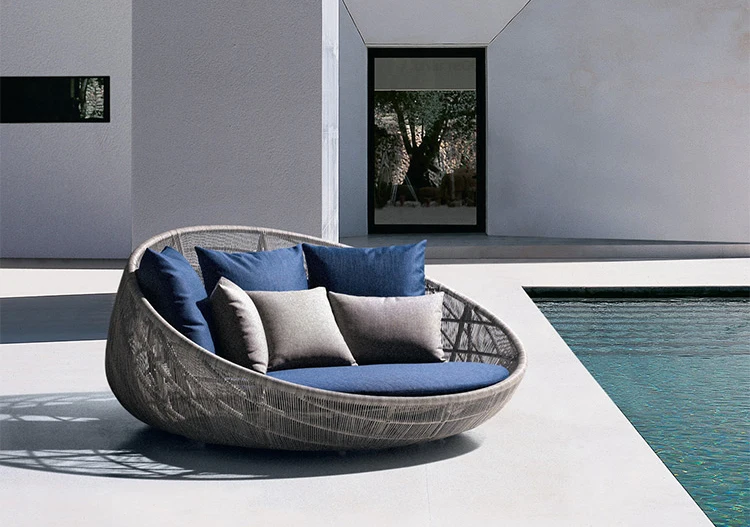italian minimalism home comfort modern wicker outdoor design outside rattan sofa garden furniture