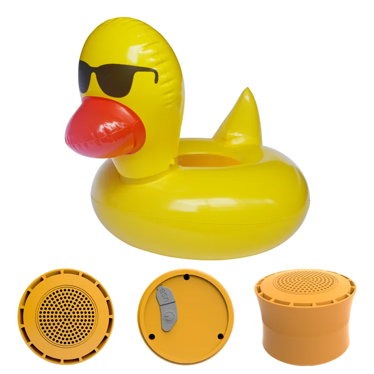 IPX7 Waterproof Yellow Duck Speakers Floating Pool Bluetooth