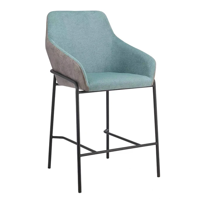Nordic Bar Stool Modern Fabric Counter Height Minimalistic High Bar Chair For Bars