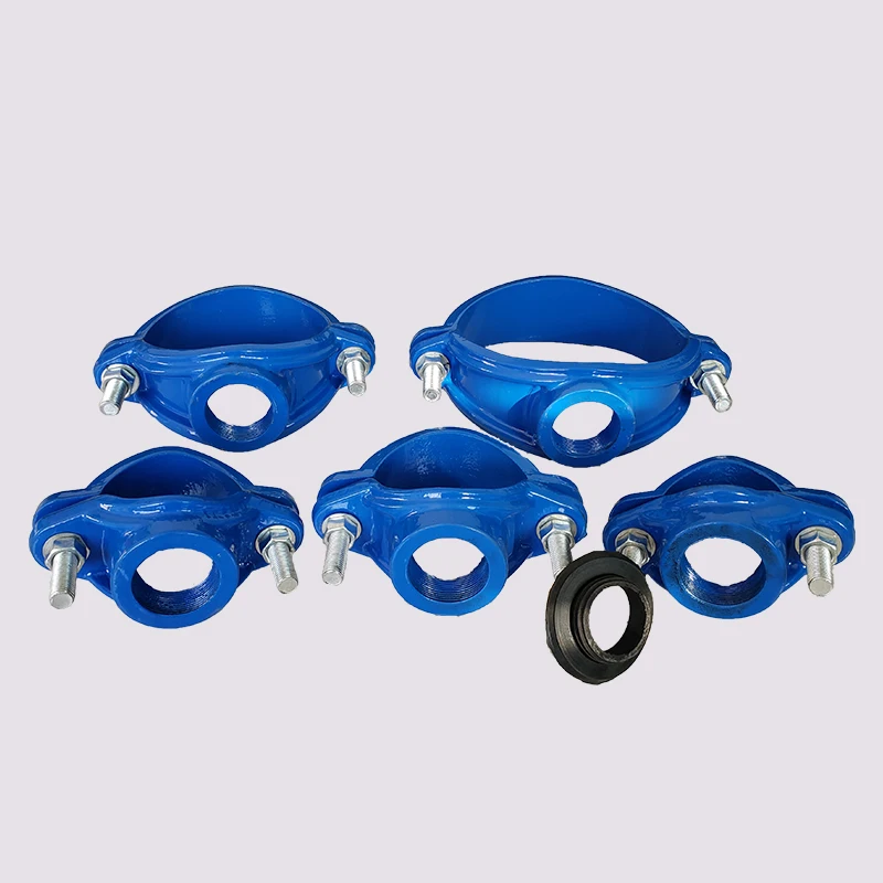 Pipe Tapping Tee of Ductile Iron Pipes DN32 with 20 Pvc Pipe Saddle Clamps