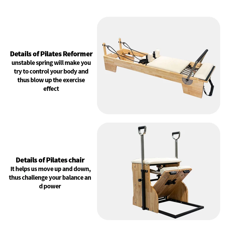 Professional White Pilates Reformer Price Commercial Align Compact Oak