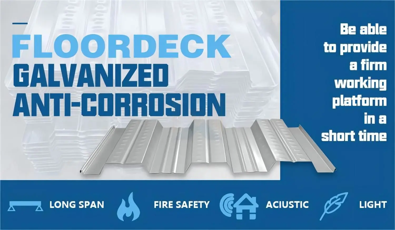 Galvanized Corrugated Steel Roof Decking Galvanized Metal Roof Decking