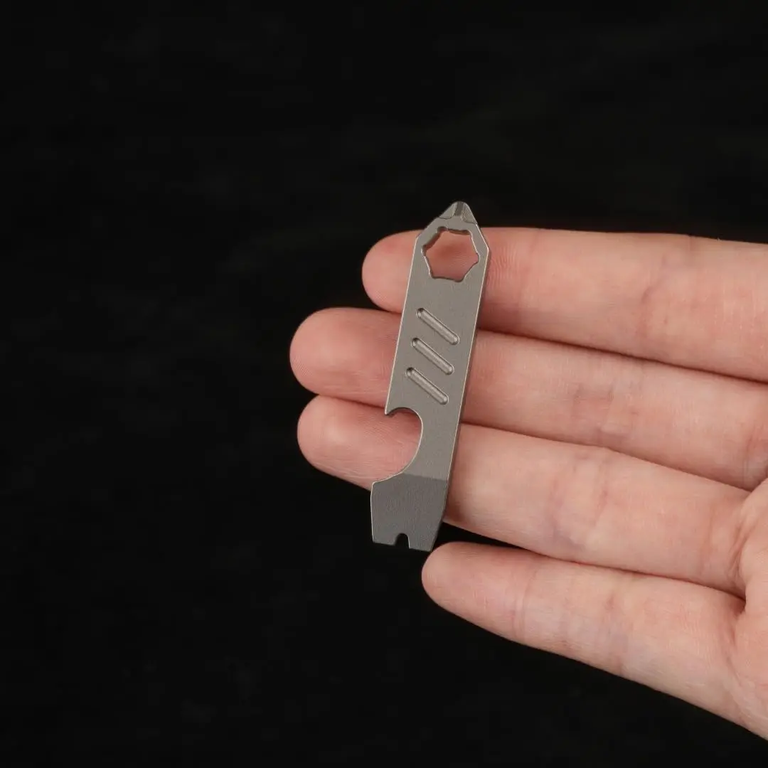 Titanium MINI EDC Pry Bar with Bottle Opener Function