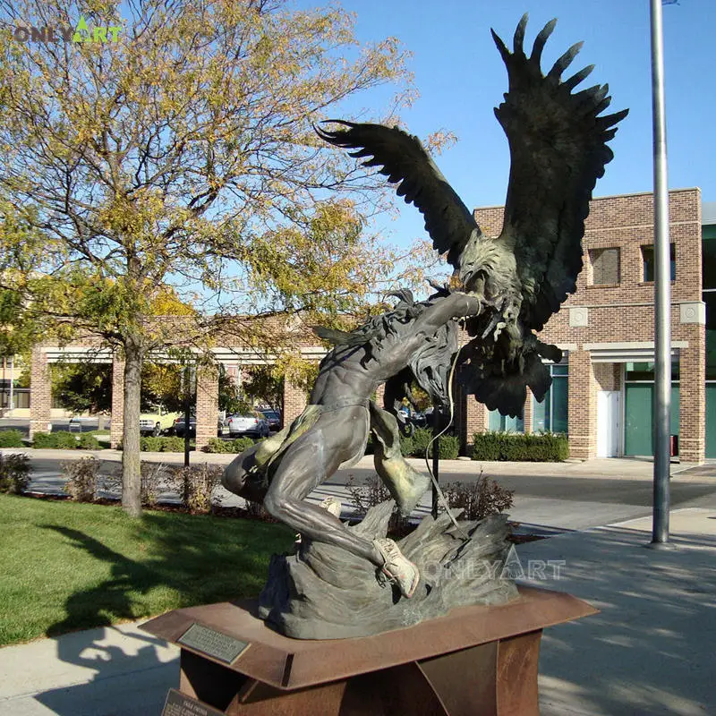 Statue Sculpture Monument Memorial Bronze Custom Life Size Indians