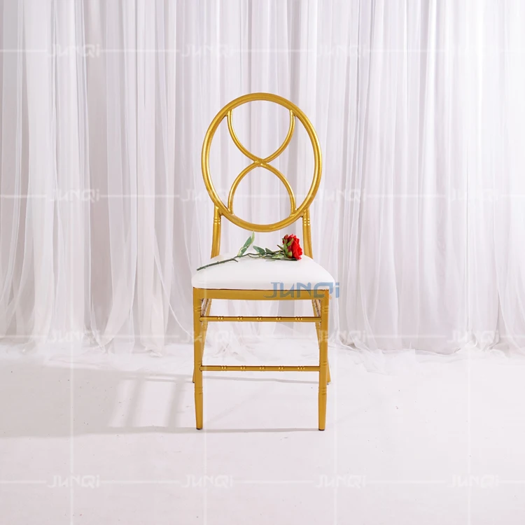Hot Selling Round Iron Rental Gold White Tiffany Chiavari Chair For Hotel Wedding Event Party