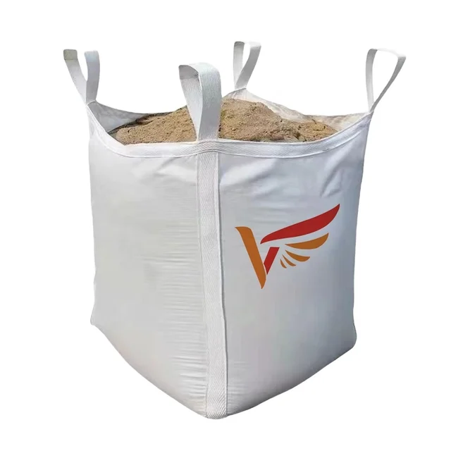 Wholesale 1 Ton Jumbo Flat Bottom FIBC Bag Model Number Fibc PP Woven Big Bag for Sand Coal and Other Bulk Materials