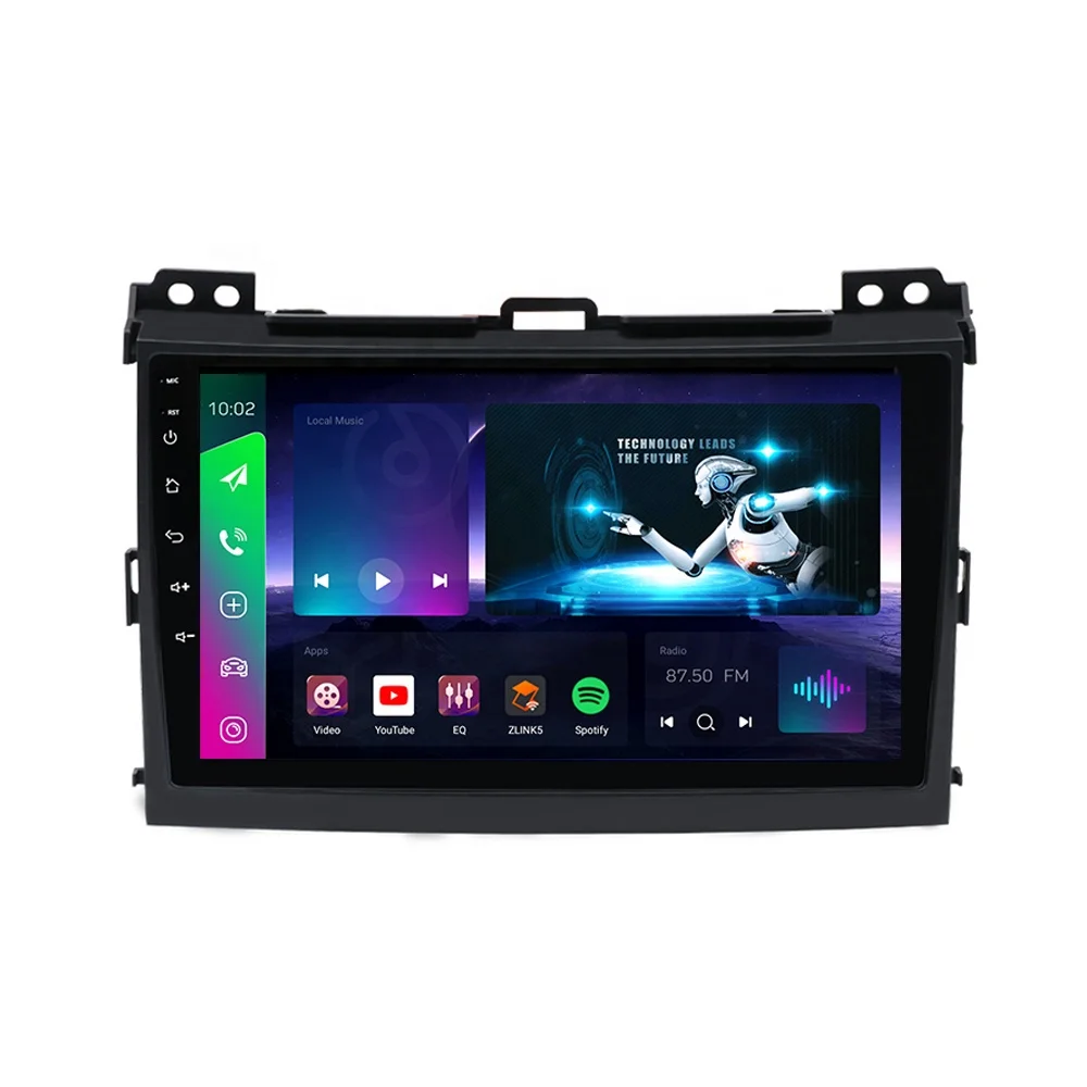 Gps Navigation Dashboard Android Tv Dvd Radio Head Unit for Toyota Landcruiser Prado 2002 2003 2004 2005 2006 2007 2008 2009