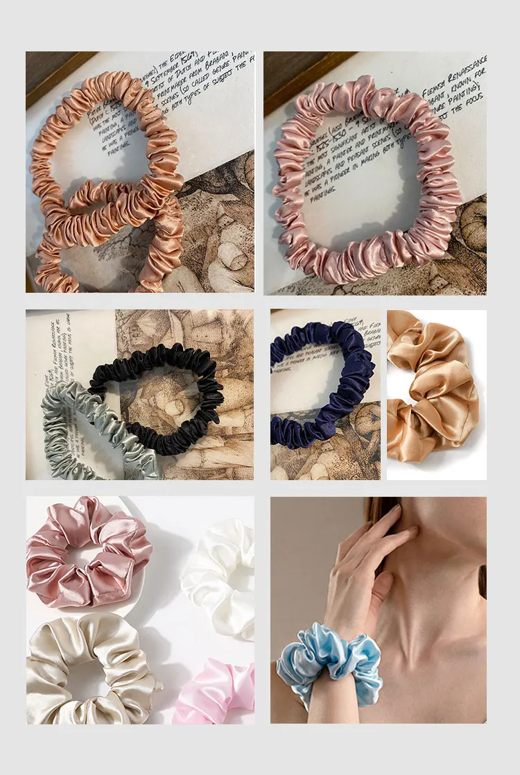 High Quality Silk Scrunchie Real Silk Oversized Thick Large Silk
