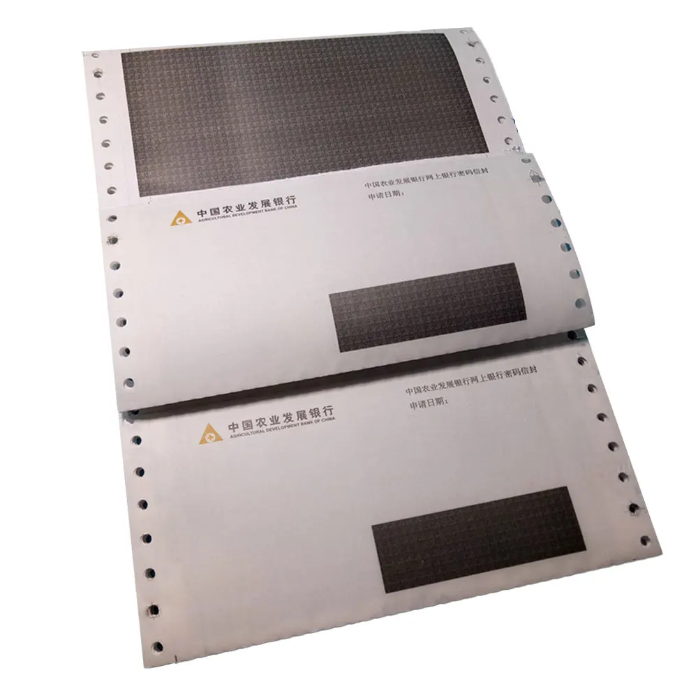 High Security Blank Secure From Business Voucher Perforated Check Paper for QuickBooks Quicken Laser Inkjet Printer