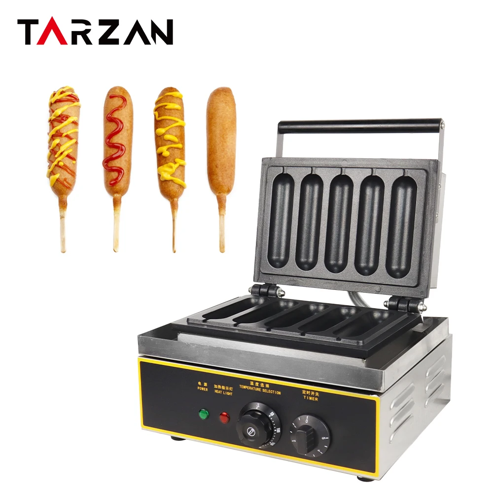 Professional Commercial Snack  5 Sticks Dot Dog Non-stick Waffle Making Machines manufacture