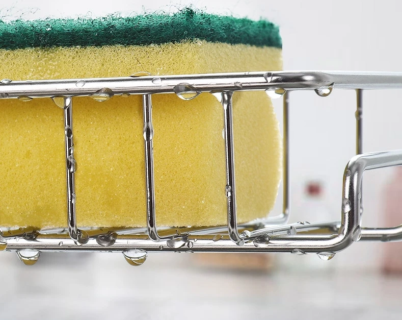 Household Sponge Cloth, Dishwashing and Drainage, Hanging Basket Faucet Storage Rack, Kitchen Stainless Steel Sink