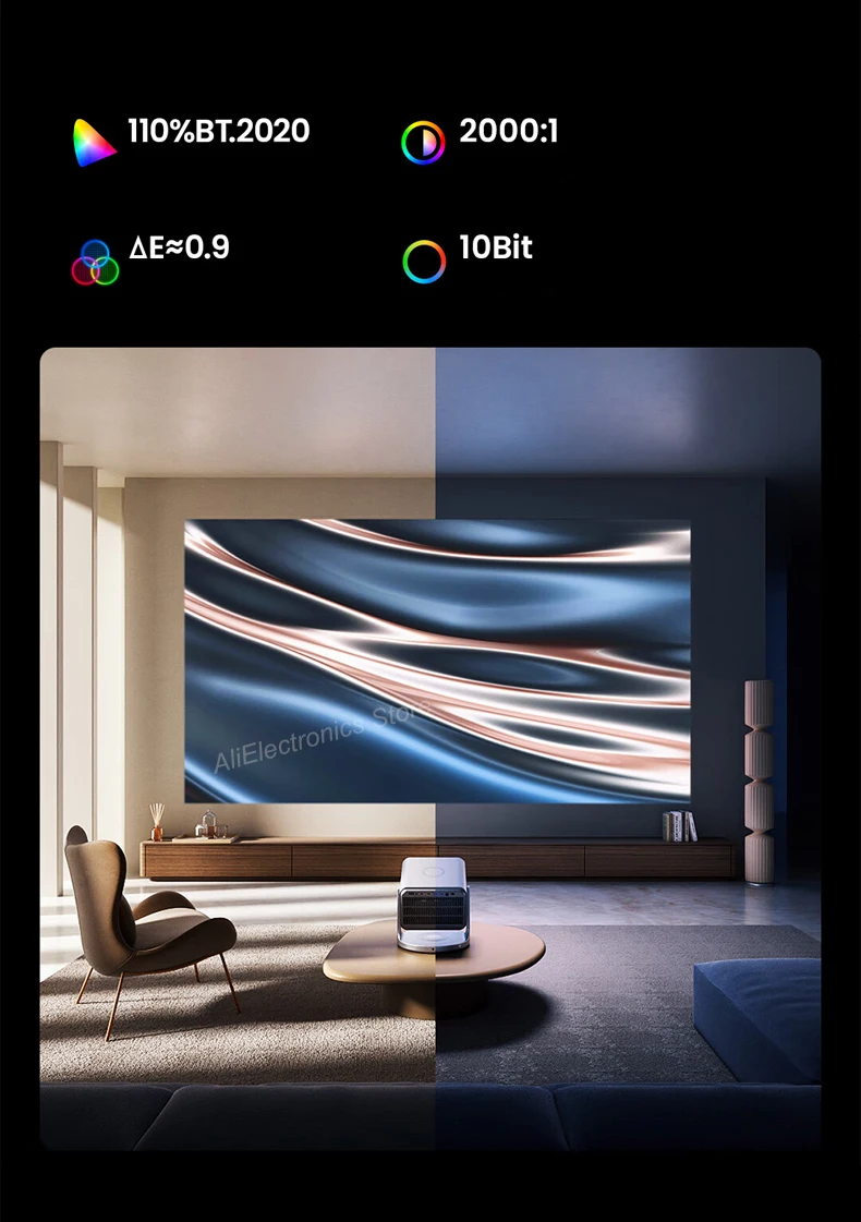 Hisense Vidda C2 Pro Triple Color Laser 4K Projector RGB Video 3D Beamer Optical Zoom Android Cinema for Home Theater 240Hz