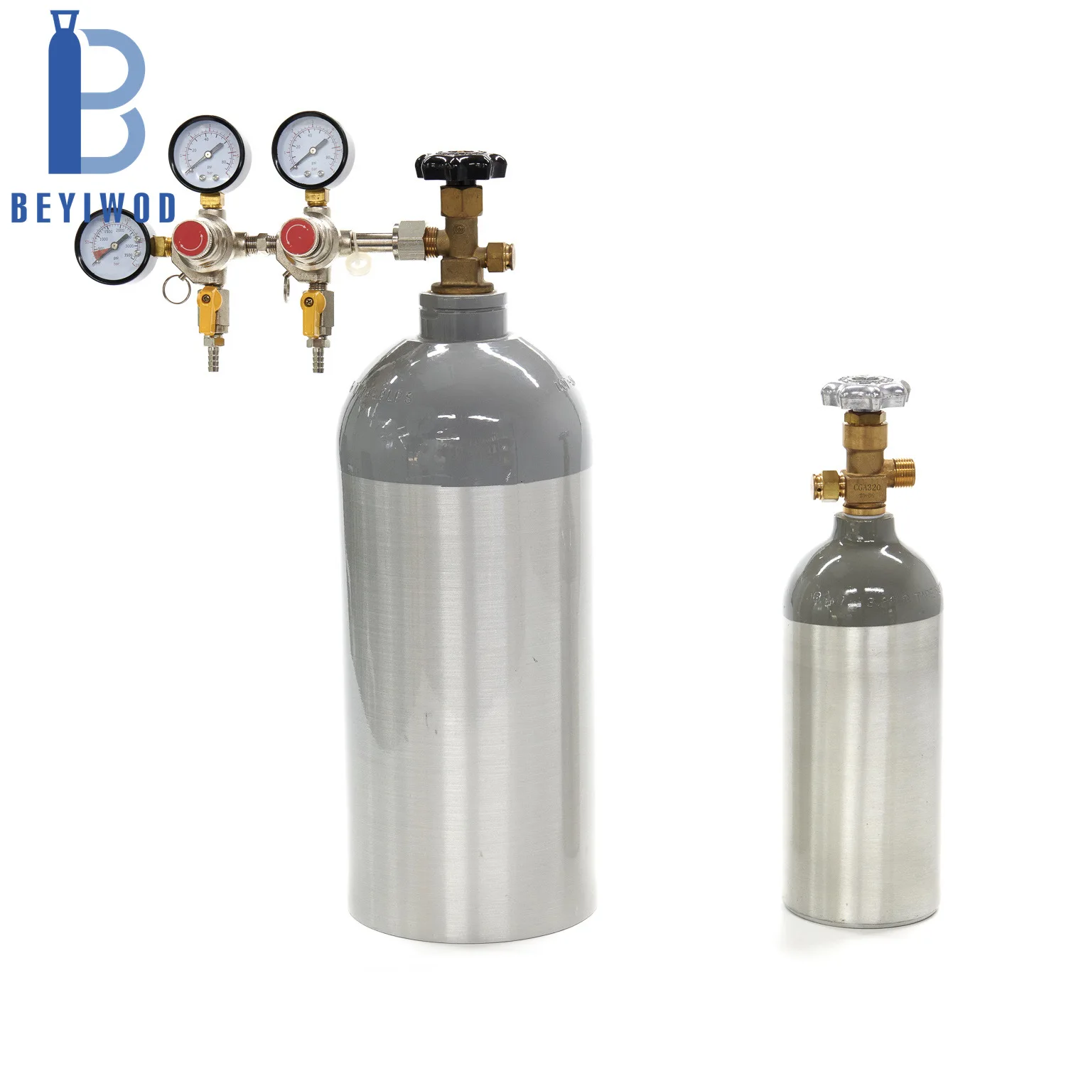 BEYIWOD CO2 Cylinder High Pressure Gas Tanks Factory Sale Small Aluminum Gas tank Hot Sale Aluminum Co2 tank