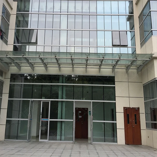 Typhoon Resistant Canopy Un Shade Polycarbonate Unbreakable Sun Window Glass Aluminum Used Awning for Sale