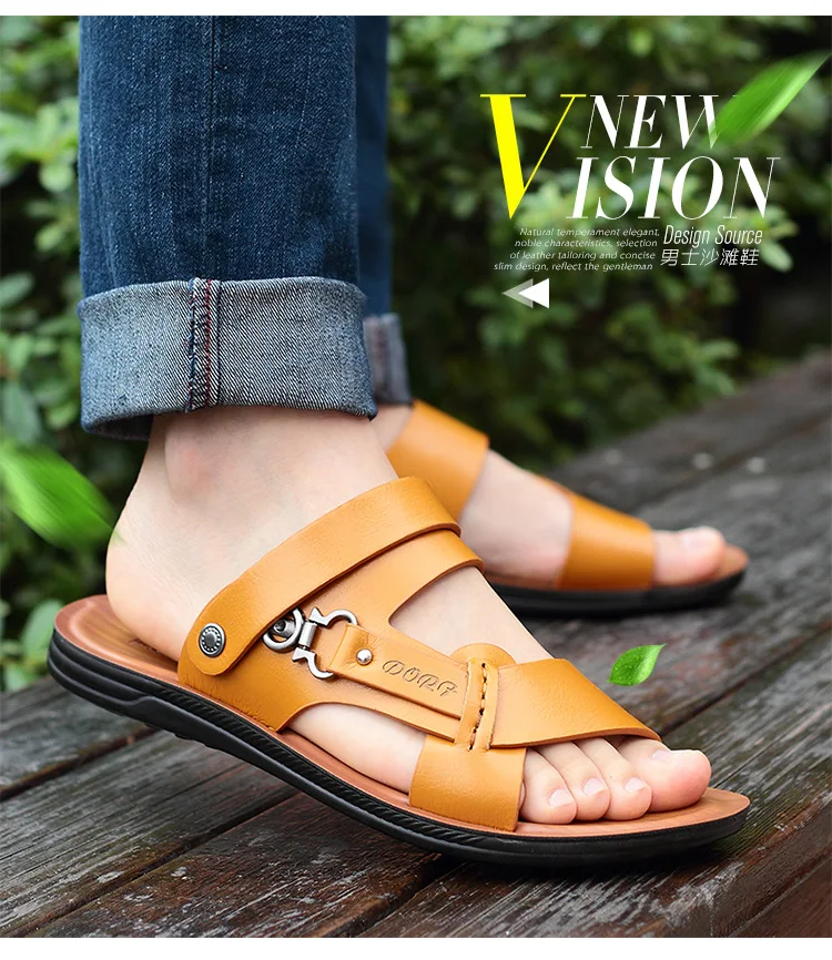 Men's New Summer Open-toed Sandal Shoe Fashion Trend Beach Slippers Men ...