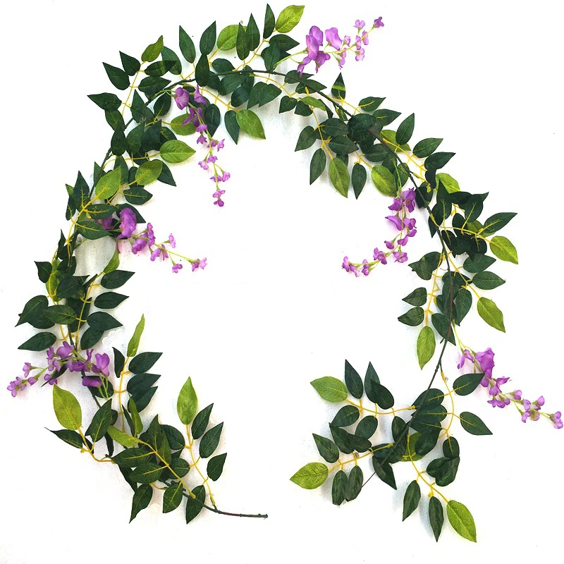 8 米长的人工紫藤花花环婚礼装饰,派对装饰 - buy wisteria