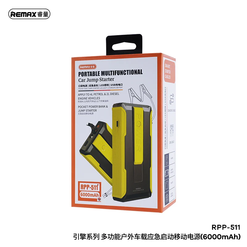 Remax Portable Car Jump Start 8000mah Battery 2022 New Oem Jump Starter