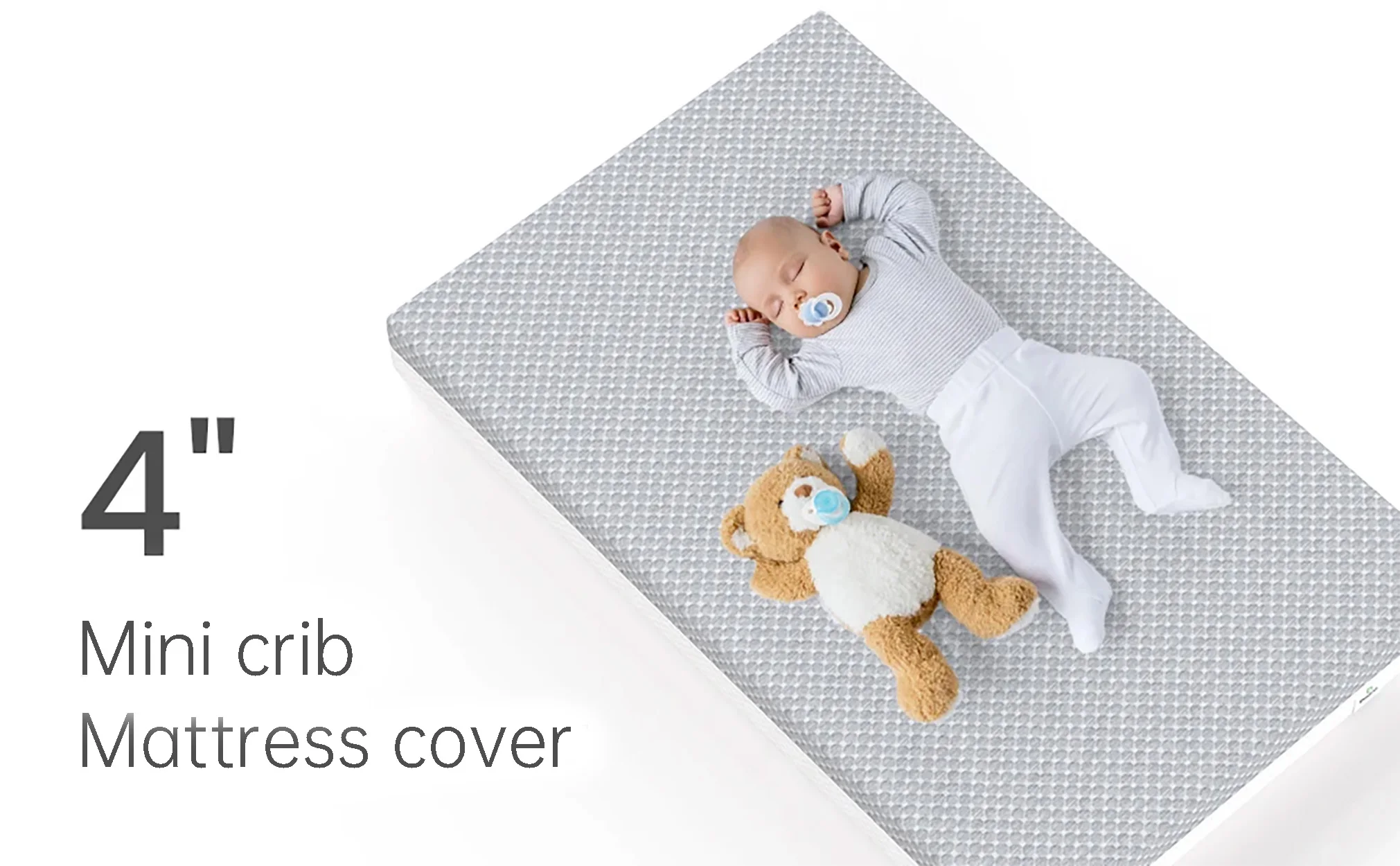 double sided design hypoallergenic skin friendly baby foam mattress cover-1
