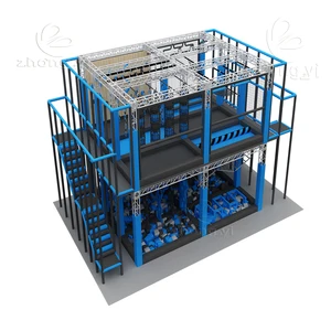 Commercial  Playground Indoor Trampoline Park Adult Children Jump Park Equipment with Obstacle Course Ninja Warrior Equipment