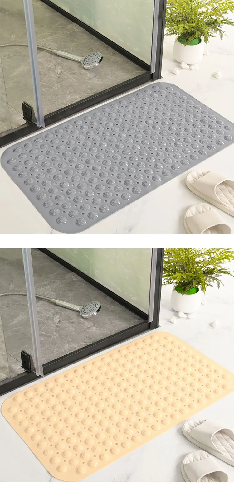  Bathroom Non-slip Mat Bath Anti-fall Toilet Shower Massage Foot Floor PVC Massage Bath Mat factory