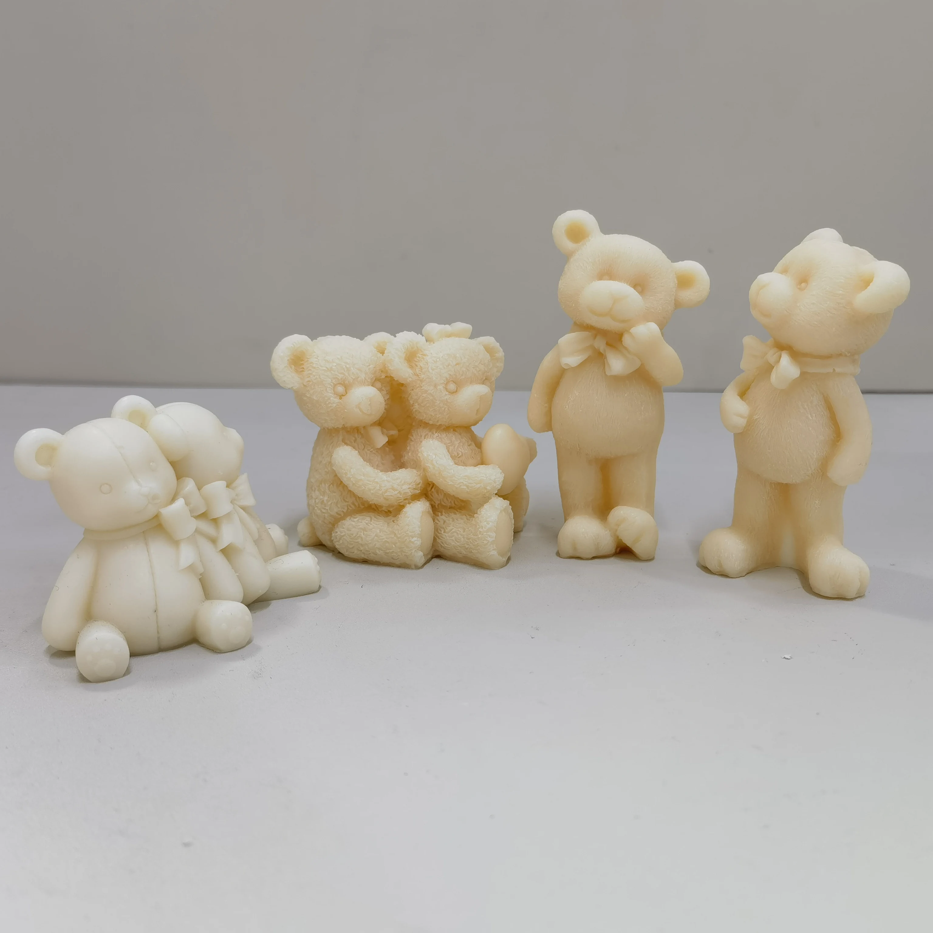 Moule Pour Bougie Ours En Peluche - Moule Pour Bougie En Silicone Famille Ours - Moule Pour Bougie Parfumée Animal - Moule Pour Bougie De La Saint-Valentin - Moule Pour Bougie Cadeau