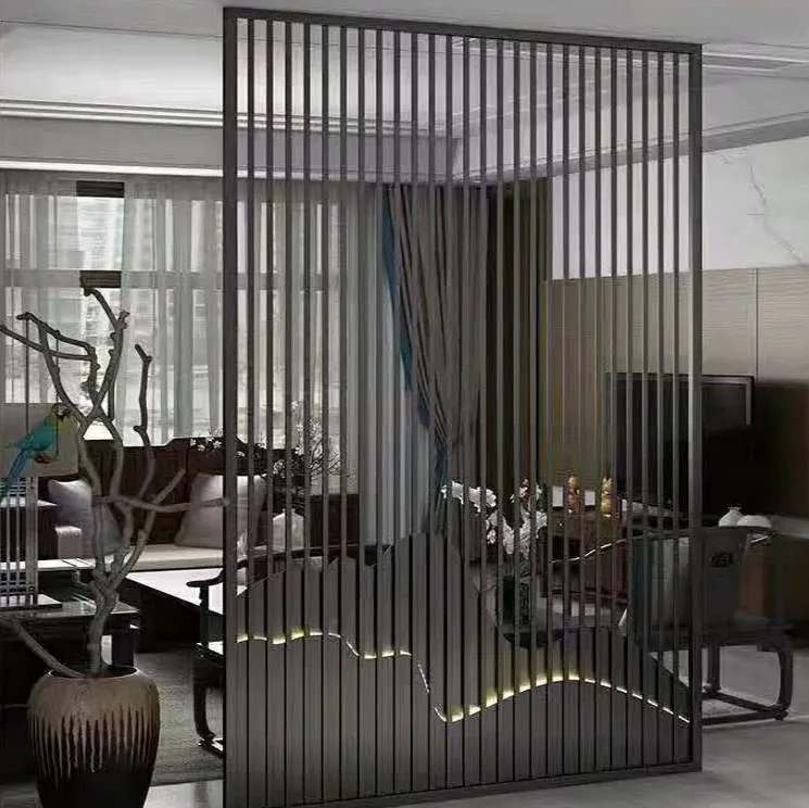 Aluminum Metal Hotel Lobby Privacy Divider Partition Perforated Screen ...