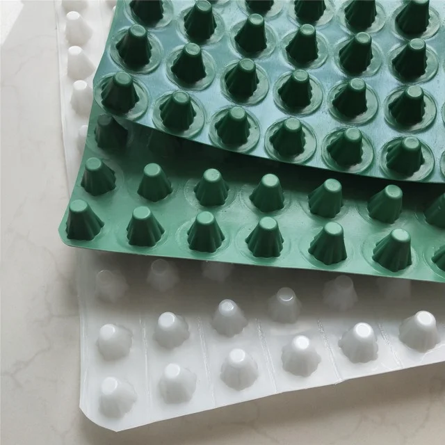 Composite Plastic HDPE Dimpled Foundation Waterproofing Drainage Board Waterproof Wall Boards