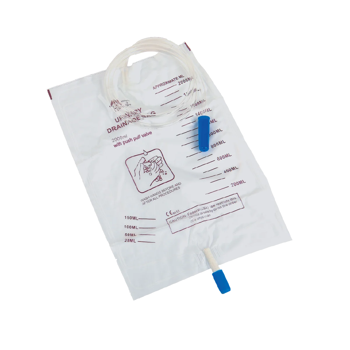 2000ml Medical Disposable Urine Drainage Collection Bag With Hanger