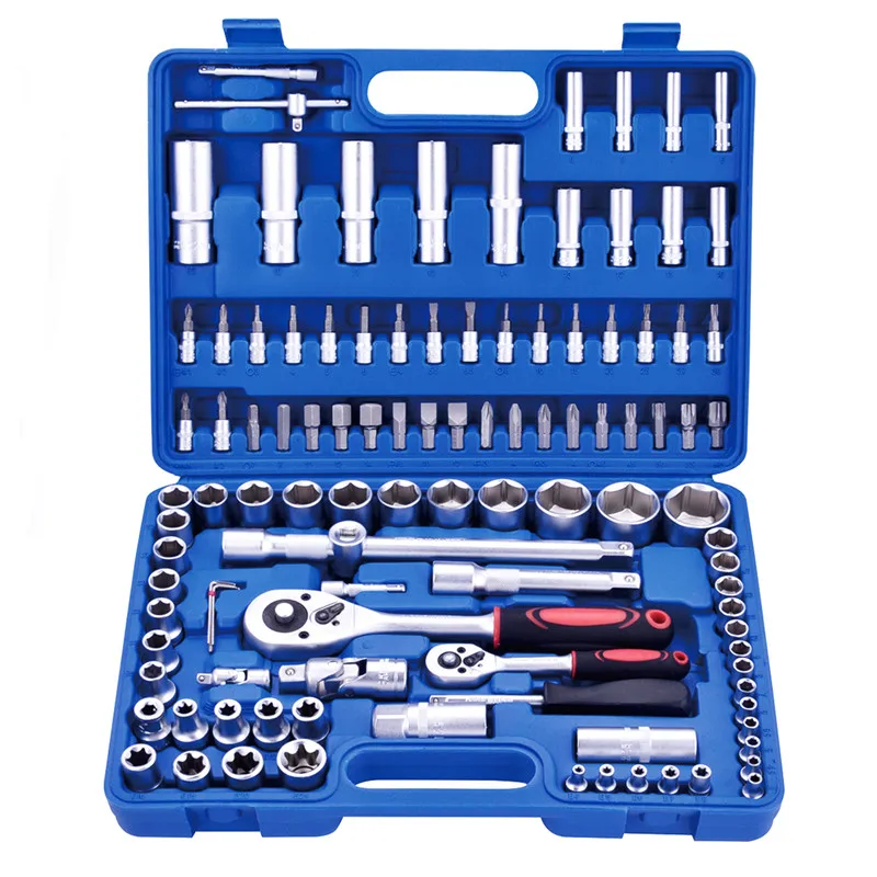 108pcs Professional Car Repair Tools Socket Set Tool Box Set With