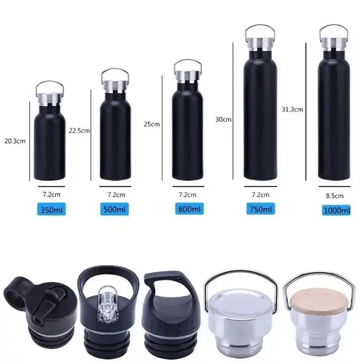 Custom Logo Gym Sports Water Bottle Bpa Free Hot And Cold Wide Mouth ...