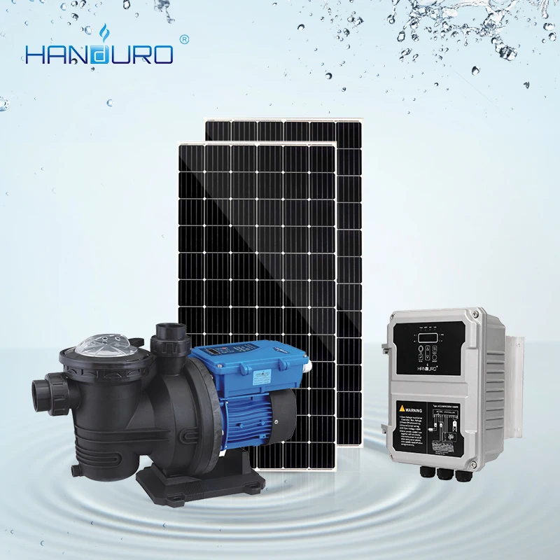 HANDURO Solar Powered Swimming Pool Filter Solar Pump Dc Pool Solar Pump Factory Manufacturer