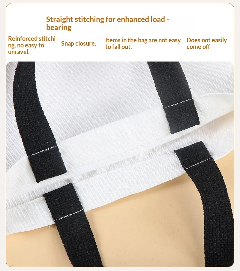 Cross-border Custom Canvas Tote Bag Blank Stock Cotton Bag Group Purchase Logo Printing Advertising Single-Shoulder preview 6