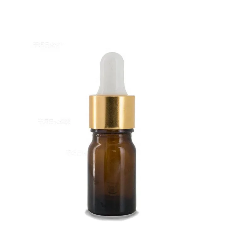 Botol Amber Kaca Penetes Kelas Tinggi 5ml 10ml untuk Minyak Esensial