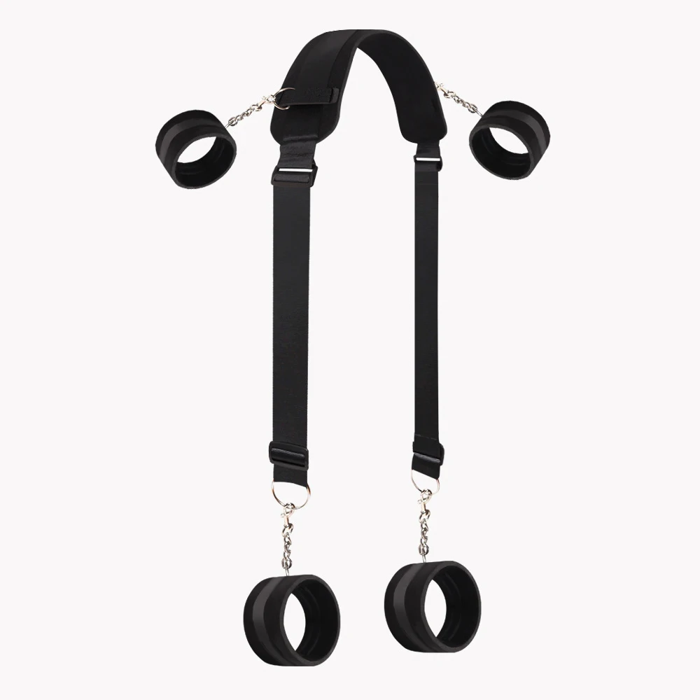 Handcuff Kit Bondage Kits Black Pink Handcuff With Footcuff Bondage Gear Sex Toy For ...